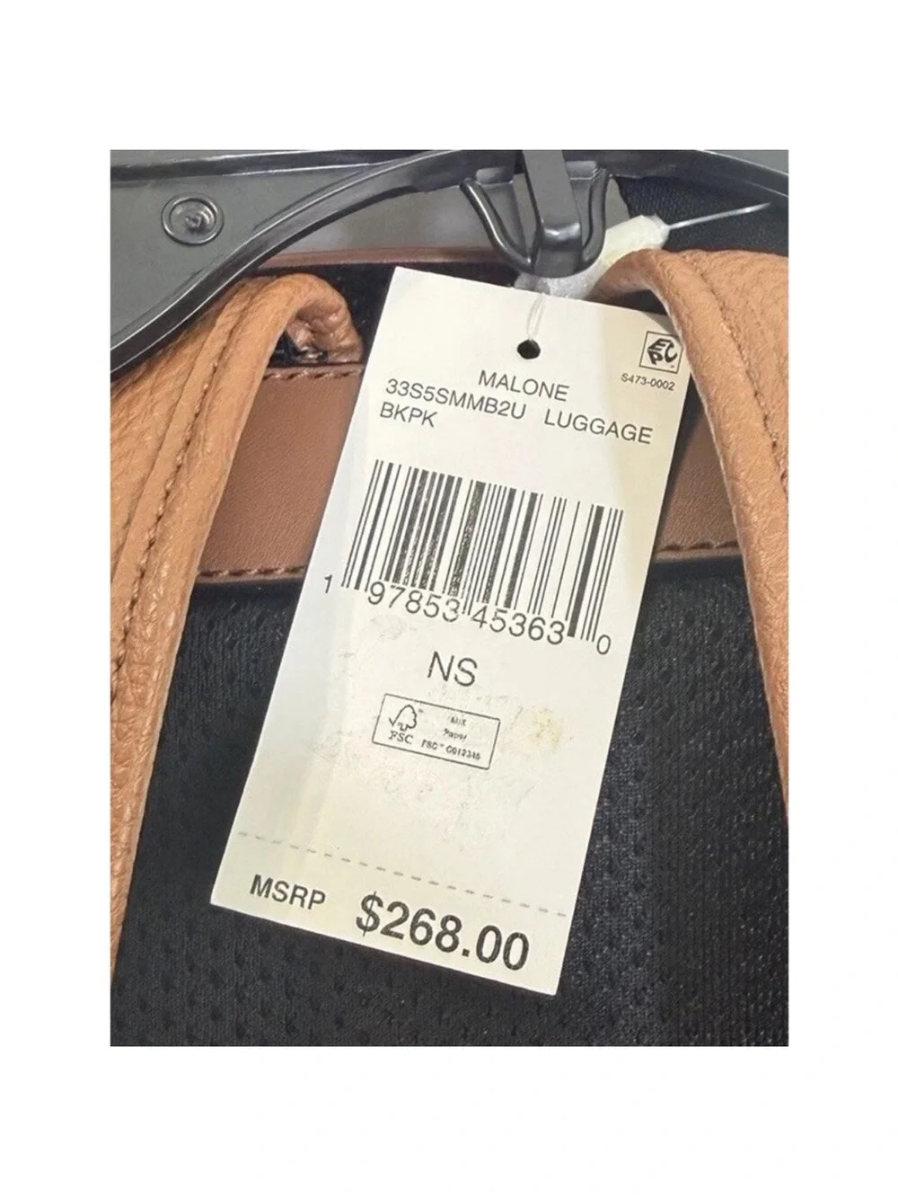 NEW Michael Kors Malone Leather Backpack Brown